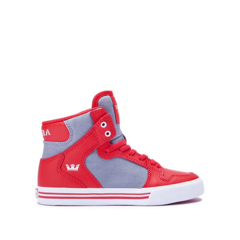 Zapatillas Altas Supra Argentina Niños - VAIDER Rojas / Gris (GHMOD-4678)